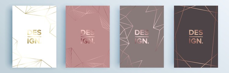 Modern abstract covers set, minimal covers design. Colorful geometric background, vector illustration. - obrazy, fototapety, plakaty