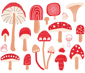 Cute Mushroom Collections Set