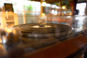 Fototapeta premium old Turntables Entertainment 70s vintage style