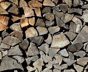 Hintergrund und Textur - Holzstapel Brennholzstapel für den Winter