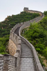 Papier Peint photo Lavable Mur chinois Grande Muraille de Chine à Badaling - Pékin