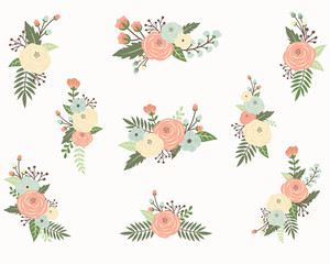 Rustic Floral Bouquet Elements