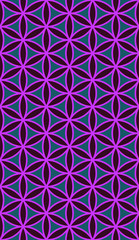 Seamless flower of life pattern of sacred geometry
