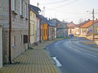 Fototapeta na wymiar street in old town road house