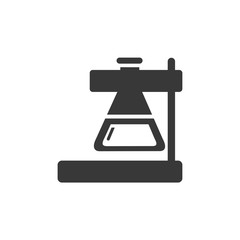 Conical flask icon. Erlenmeyer laboratory instrument. Vector illustration