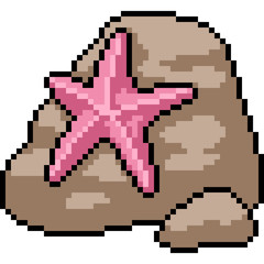 Fototapeta premium vector pixel art starfish