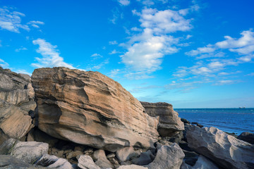 Coastal cliffs near the sea shore