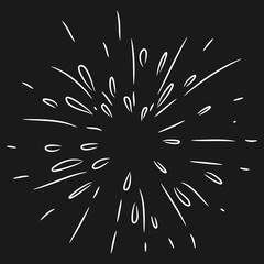Fototapeta premium doodle design element, starburst, firework, sunburst, explosion for concept design.