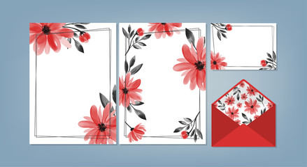 Floral background template collection.