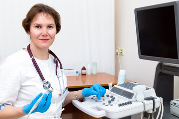 Doctor ultrasound machine