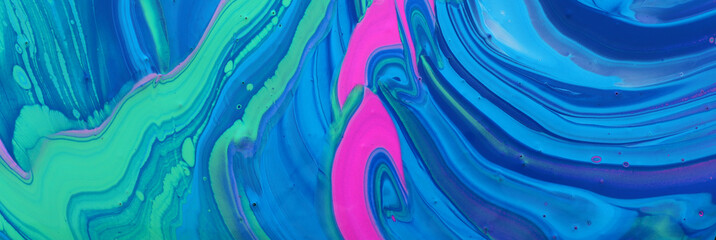 art photography of abstract marbleized effect background. mint, blue and pink creative colors. Beautiful paint.
