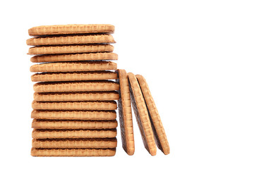 Tasty cookies isolated on a white background