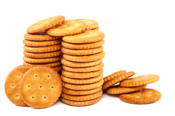 Tasty cookies isolated on a white background