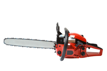 Chainsaw isolated on a white background.