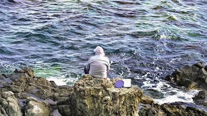 Angler on the Atlantic