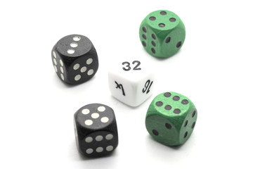dices on white background