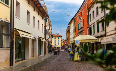 Fototapeta na wymiar Typical street of Pordenone
