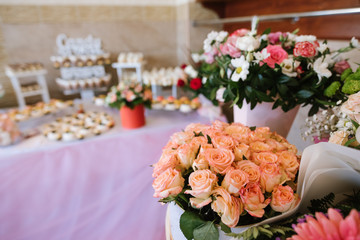 Sweet candy bar on a celebration day