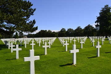 Fototapeta na wymiar Normandy American cemetery Colleville-sur-Mer France