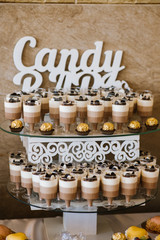 Sweet candy bar on a celebration day