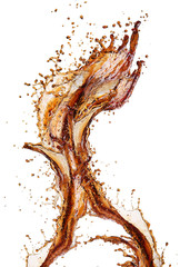 Cola splash with drops