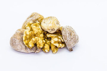 Nuts and figs, typical Christmas products in Spain