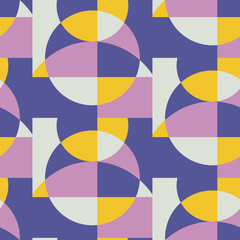 Mid century retro geometric seamless pattern