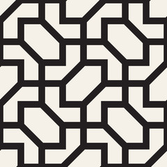 Vector seamless geometric pattern. Stylish striped ornament. Simple linear lattice background design.