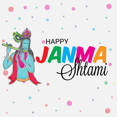 Fototapeta premium Happy Janmashtami