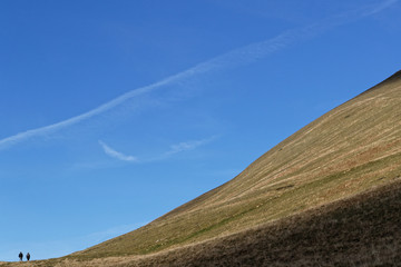 Walk in the mountain pastures of Charmant-Som, in Chartreuse, a french alps range