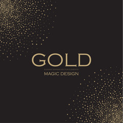 Gold Elegant Glitter Abstract Background. Soft Particles.