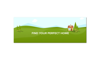 find your perfect home banner vector file