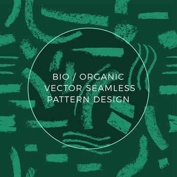 Organic seamless pattern with Abstract organic background for natural food label. Environment nature texture for Eco-friendly design, eco banner template, modern green thinking concept.