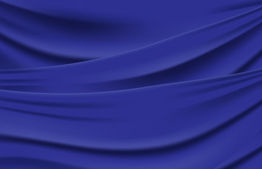 abstract background of blue folded fabric wave texture