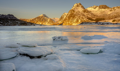 Frozen lake view