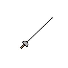 Fencing foil simple icon vector