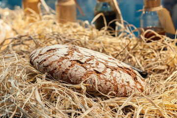 Different types of handmade bread. Different forms of bread