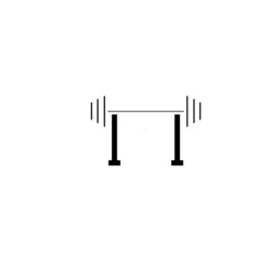 vector simple icon, gym weight bench