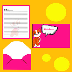 Vector image of a letter to a friend