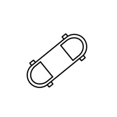 vector simple icon, skateboard shape