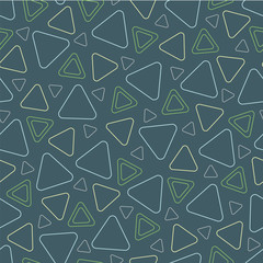 Vector triangle outline seamless pattern background. Perfect for fabric, scrapbooking, wallpaper projects.