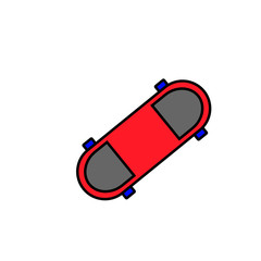 vector simple icon, skateboard shape