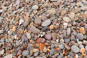 smooth stones texture background. Atlantic pebbles.