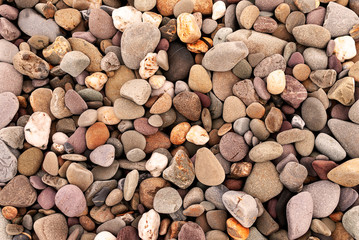 smooth stones texture background. Atlantic pebbles.