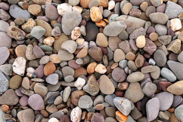 smooth stones texture background. Atlantic pebbles.