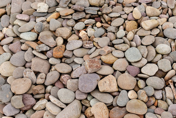 smooth stones texture background. Atlantic pebbles.