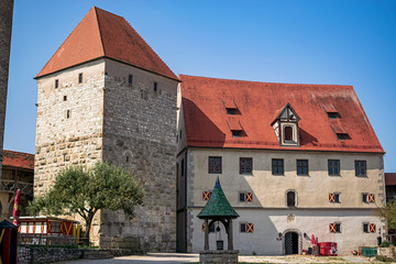 Another imposing building in the inner square of the beautiful Harburg Castle. Photography taken in...