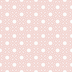Seamless background for your designs. Modern pink ornament. Geometric abstract pattern