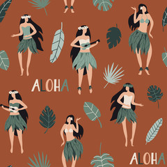 Aloha seamless pattern