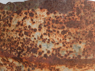 Close up of rusty brown metal
